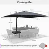 PURPLE LEAF Ampelschirm Rechteckiger Aluminium Produktbild-Vorschau 2