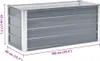 vidaXL Lit surélevé de jardin Acier galvanisé 100x40x45 cm Voir les images du produit 7