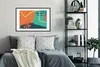 MuchoWow® Gerahmtes Poster Sommer - Formen - Abstrakt 90x60 Produktbild-Vorschau 2