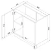 Küchenunterschrank 80 cm - Eiche Artisan und Mocca-Grau - 2 Produktbild-Vorschau 7