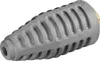 A close-up, studio shot of a gray, cone-shaped nozzle with ribbed texture and a brass fitting at the end. Anteprima dell’immagine prodotto