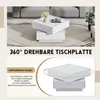 Couchtisch Sofatisch, 360° Drehbare Ober-Tischplatte, 2 Produktbild-Vorschau 3