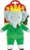 A plush toy of the character Babar the Elephant, wearing a crown and a green suit, displayed on a white background with its packaging. Anteprima dell’immagine prodotto