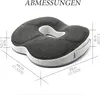 Memory Foam Donut Sitzkissen, Orthopädisches Produktbild-Vorschau 2