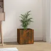 A plant in a square planter sits on a wooden floor next to a light-colored desk. Anteprima dell’immagine prodotto