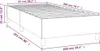 Cadre de lit sans matelas gris foncé 100x200 cm Tissu Voir les images du produit 7