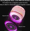 A close-up marketing image showing the magnetic base of a product with glowing purple light effects. Podgląd zdjęcia produktu