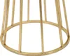A close-up shot of the base of a gold metal table with a cage-like design. Produktbild-Vorschau