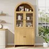 Vitrine mit Bogendecke und Glastüren Vitrinenschrank Produktbild-Vorschau 7
