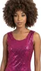 Sexy Paillettenkleid Disco-Damenkostüm 70er-Outfit rosa - Anteprima dell’immagine prodotto 5