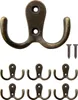 'FUXXER® - 6x Klassische Garderoben-Haken, Doppel-Haken, Produktbild-Vorschau 1