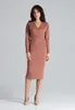 Lenitif Formelle Frauenkleider Teresse K477 braun XL Produktbild-Vorschau 1