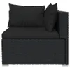 vidaXL 6 tlg. Garten Lounge Set mit Kissen Poly Rattan Produktbild-Vorschau 4