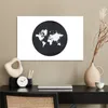 MuchoWow® Poster Weltkarte - Schwarz und weiß - Kreis 60x40 Produktbild-Vorschau 3