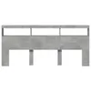 LED-Kopfteil mit Ablage Betongrau 220x17x102 cm Produktbild-Vorschau 6