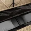 Design Gartenbank mit Kissen Beige Poly Rattan, Gartenbänke Produktbild-Vorschau 10