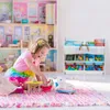 Relaxdays Kinderregal, 6 Boxen, 4 Stofffächer, Lagerfeuer Produktbild-Vorschau 14