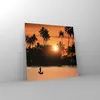 Bilder auf glas - Palme Fluss Sommer - 70x70cm - Glasbilder Produktbild-Vorschau 4
