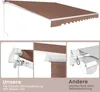 Výsuvná markíza s kľukou, hnedá, 2,5 m x 2 m Náhľad obrázku produktu 4
