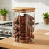 Vilde | Barattoli in vetro con coperchio in bambù - Set da Anteprima dell’immagine prodotto 5