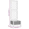 vidaXL Fioriera con traliccio Grigio scuro 40x40x121,5 cm Anteprima dell’immagine prodotto 15