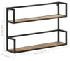 vidaXL Wandregal 80x20x60 cm Raues Mangoholz Produktbild-Vorschau 6