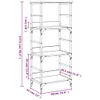 VidaXL 835270, Dąb, Stal, Drewno, 500 mm, 330 mm, 1175 mm Podgląd zdjęcia produktu 10