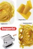 A collage of pasta types, a pasta machine, and a brand logo. Náhľad obrázku produktu