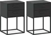 Nachttisch RECTUS 2-er Set, Nachtschrank, Modern, 39x40cm Produktbild-Vorschau 1