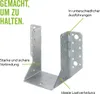 Alberts 25x Balkenschuh Typ A, sendzimirverzinkt, 50x105 mm Produktbild-Vorschau 6