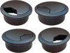 Four black cable grommets are arranged in a 2x2 grid against a white background. Podgląd zdjęcia produktu