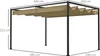 Pergola 4x3m Garten Pavillon, Terrassendachung aus Stahl, Produktbild-Vorschau 3