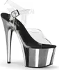 ADORE-708 Damen Sandale von Pleaser, Transparent Schwarz Produktbild-Vorschau 1