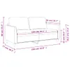 vidaXL 2-osobowa sofa czarna 140 cm imitacja skóry Podgląd zdjęcia produktu 10