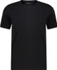 A black t-shirt with a crew neck and a small BOSS logo on the chest. Produktbild-Vorschau
