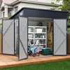 COSTWAY 235x174x197 cm Casetta da giardino in metallo, Anteprima dell’immagine prodotto 2