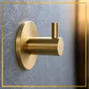 Klebehaken rund 4er Set gold Edelstahl wasserfest ohne Produktbild-Vorschau 4