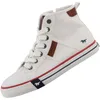 Mustang Damen High-Top Canvas Sneaker Weiß Produktbild-Vorschau 1