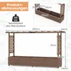 COSTWAY 200 x 44 x 114 cm květináč s mřížkou pro popínavé Náhled obrázku produktu 3