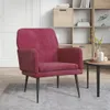 vidaXL Sessel Weinrot 62x79x79 cm Samt Produktbild-Vorschau 2