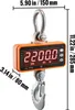 SucceBuy Digitálna žeriavová váha, kapacita 2200 lbs/1000 Náhľad obrázku produktu 8
