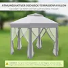 Outsunny Gartenpavillon Faltpavillon mit 6 Seitenteile Produktbild-Vorschau 4