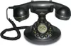 A black Brondi Vintage 10 telephone is shown against a white background. Produktbild-Vorschau