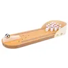 Tisch Mini Bowling Spiel Set Holz Desktop Dekoration Kinder Produktbild-Vorschau 3