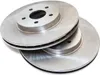 Two brake discs are stacked on a white background. Produktbild-Vorschau