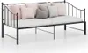 vidaXL Canapé-lit Cadre de lit noir métal 90x200 cm Voir les images du produit 19