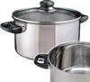 Two stainless steel pots, one with a glass lid, are shown against a white background. Produktbild-Vorschau