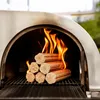 Wood briquettes burning in a pizza oven. Produktbild-Vorschau