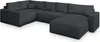 Masseno Ecksofa VELAMI L-S mit Schlaffunktion U-Form, Sofa Produktbild-Vorschau 2