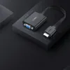 A product shot of a Ugreen HDMI to VGA converter with dimensions indicated by blue lines and text. Voir les images du produit